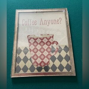 Red Patterned Coffee Mug Wall Art